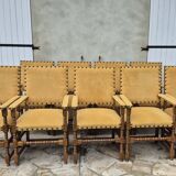 9 armchairs in the Louis XIII style
