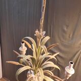 3-light metal vegetal pattern chandelier