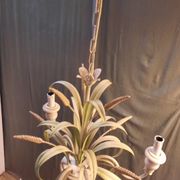 3-light metal vegetal pattern chandelier