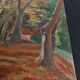 Painting oil on cardboard landscape