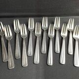 12 Dessert Forks – Hallmarked Silver Metal – Art Deco