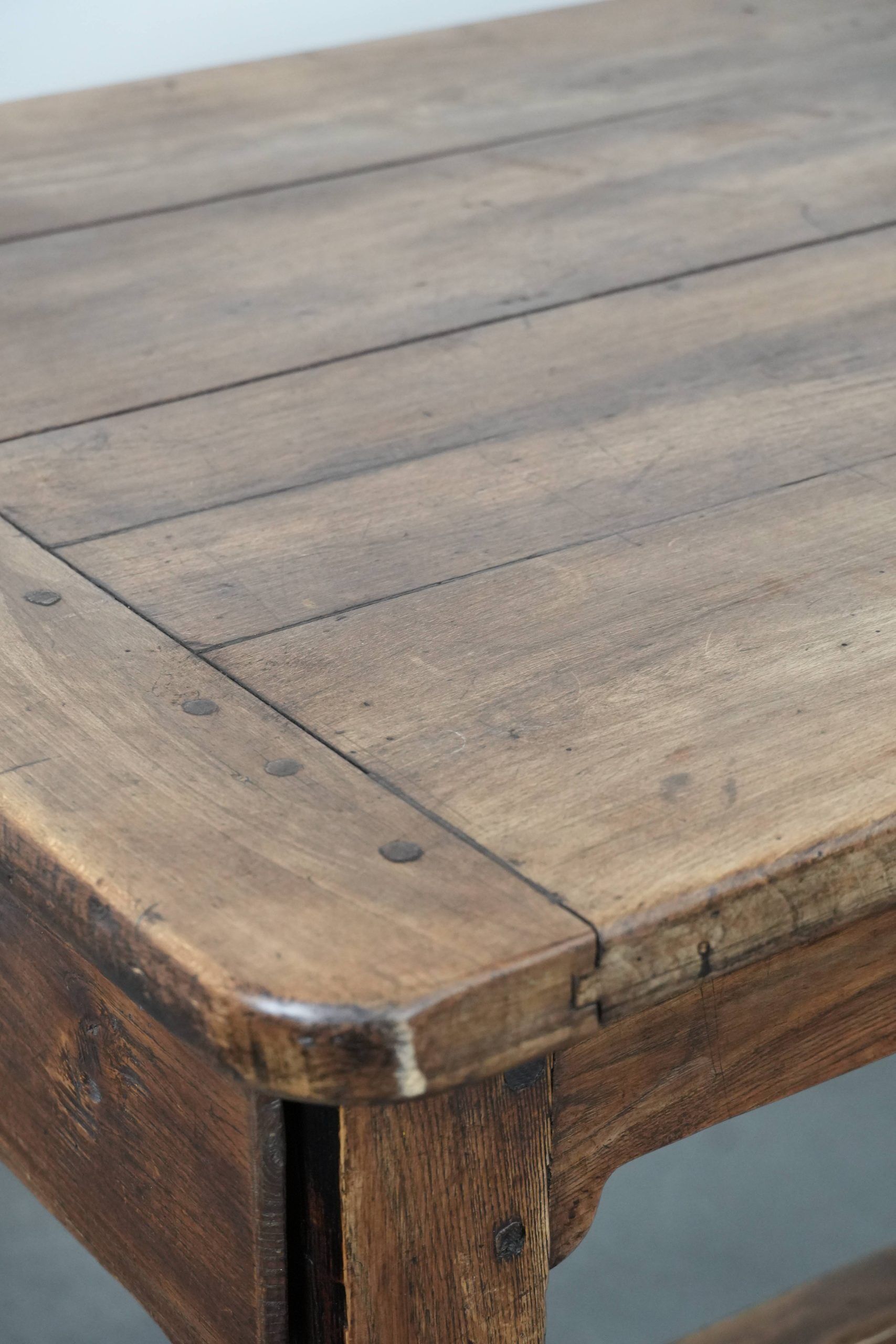 Antique French dining table made of fruitwood  from the late 18th century