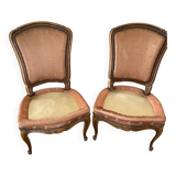 A pair of children's chairs in Louis XV style.