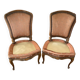 A pair of children's chairs in Louis XV style.