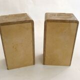 Art Deco bookends pair in marble and onyx.