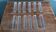 12 crystal knife rests in their box, Hungary, diamond point