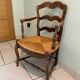 Fauteuil campagnard paillé