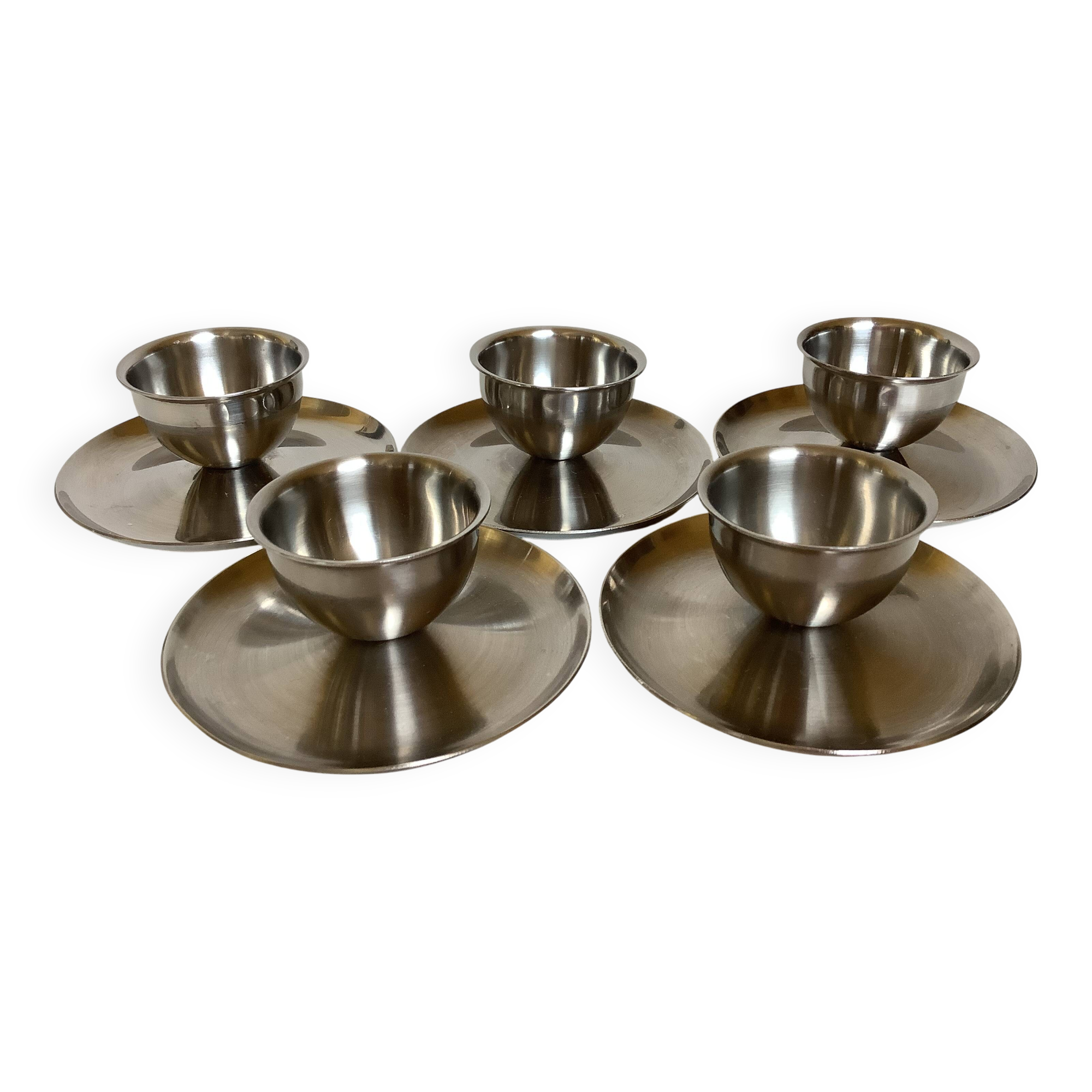 Five Scandinavian Norway egg cups