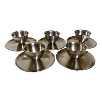 Five Scandinavian Norway egg cups