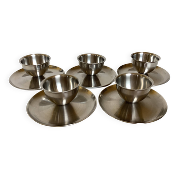 Five Scandinavian Norway egg cups