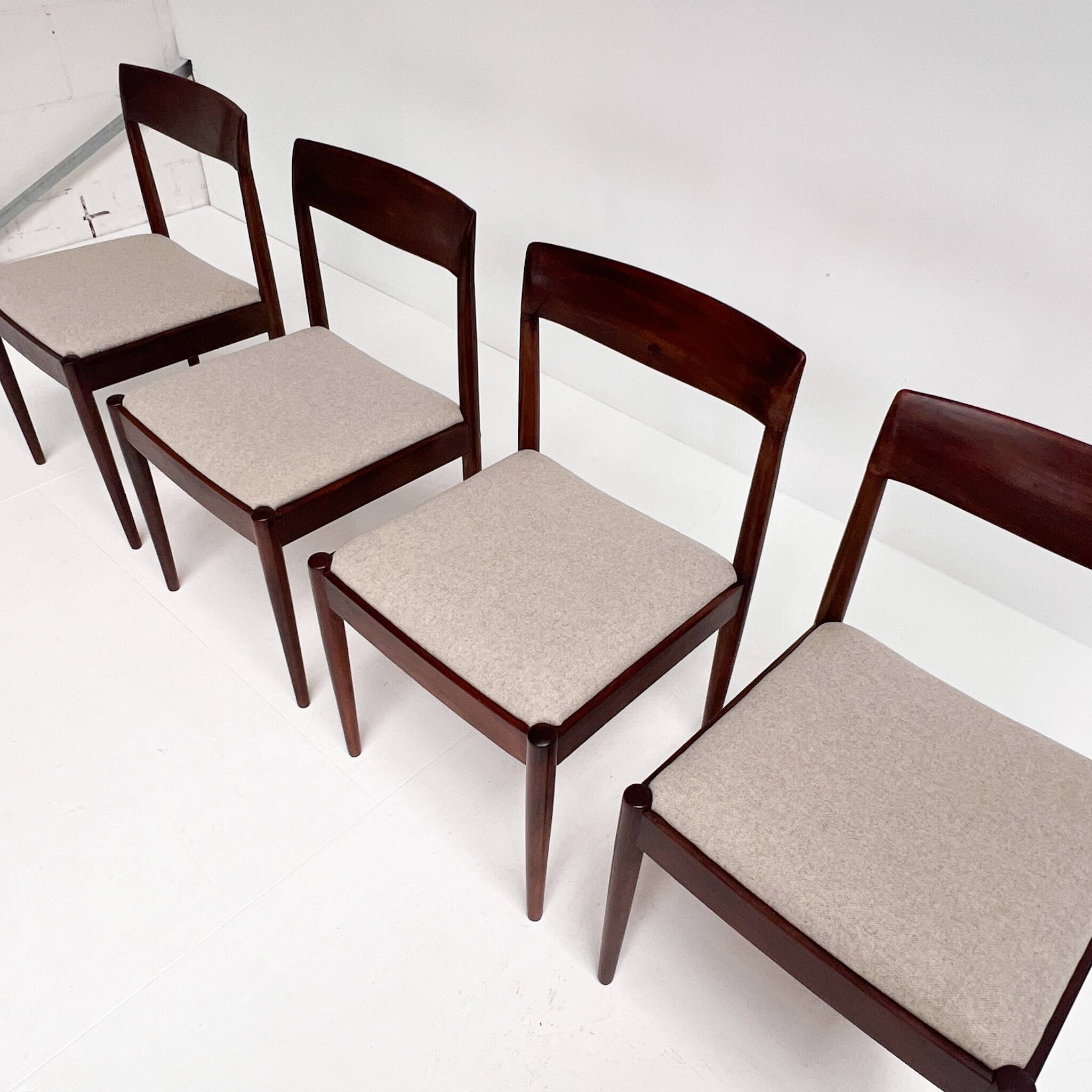 Set of 4 Mid Century Danish design chairs, 1960s