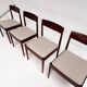 Set of 4 Mid Century Danish design chairs, 1960s