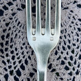 Set of 12 forks and 12 spoons Orbrille silver metal 1950 vintage