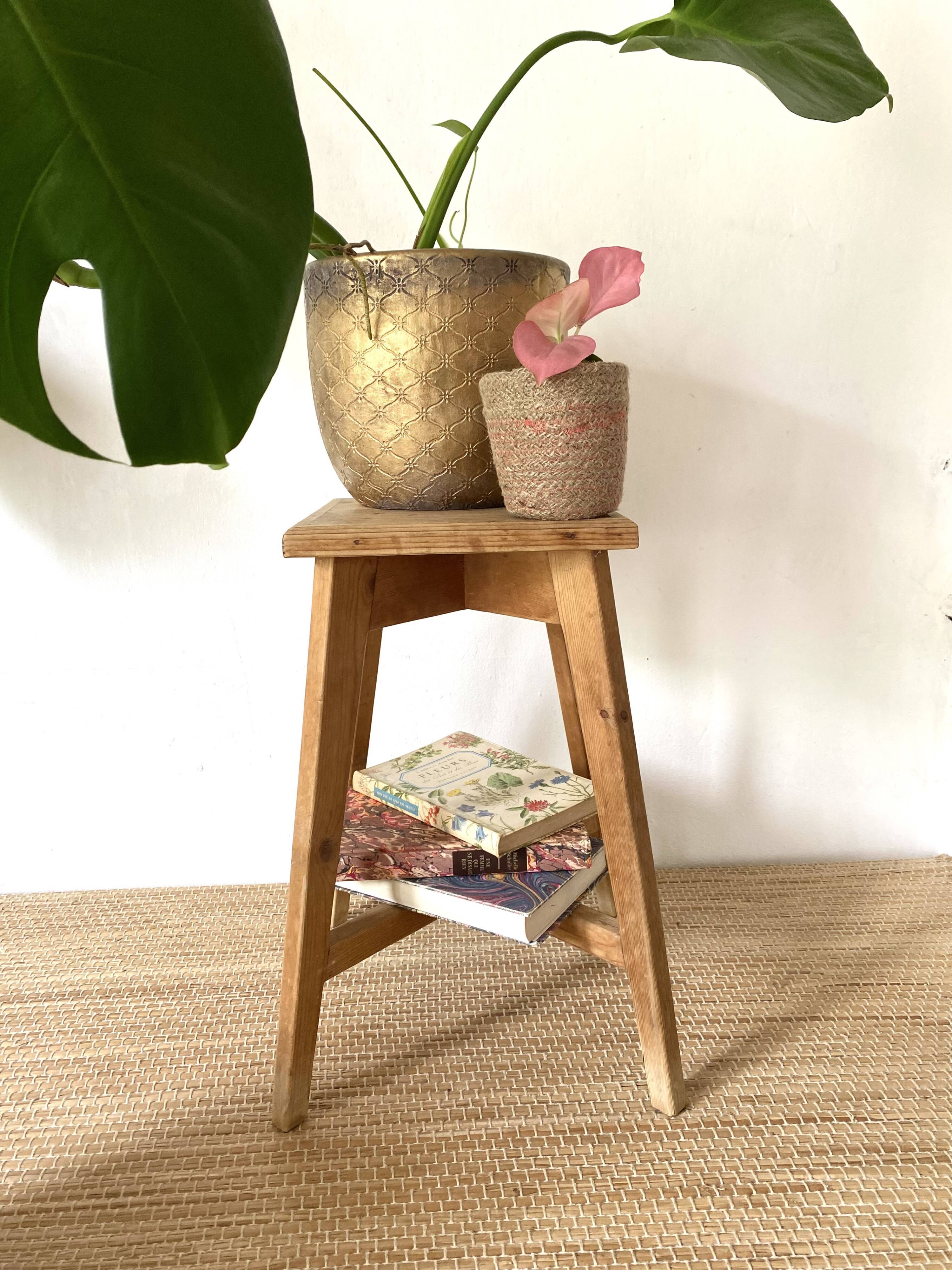 Wooden stool or plant door