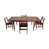 Table expandable teak Younger and four chairs