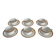 6 cups and saucers Limoges Robert Haviland, mid-20th century