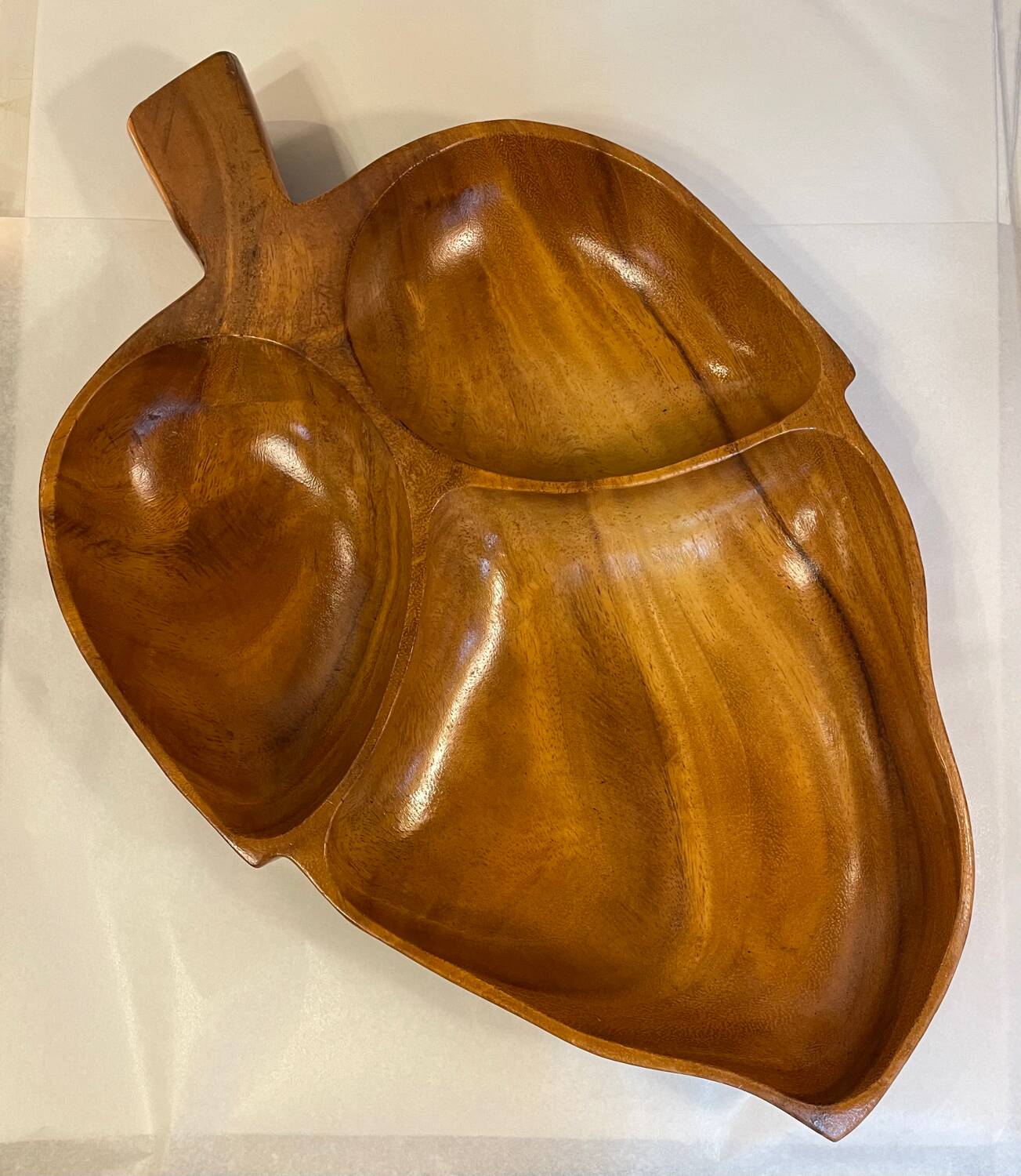 Olive wood fruit bowl