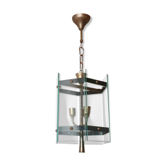 Brass lantern glass 1950
