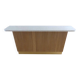 Contemporary bar in solid oak & double terrazzo top - Unique piece