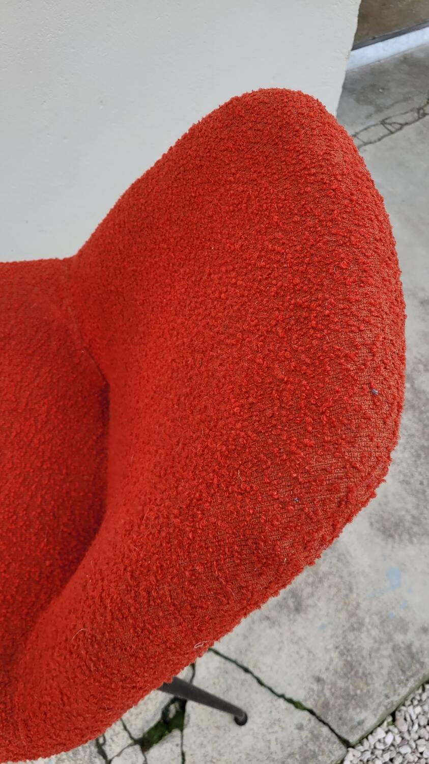 Vintage armchair in original French terry fabric - 1970s