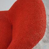 Vintage armchair in original French terry fabric - 1970s