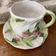 Slush cup and saucer with strawberry and leaf decoration Portugal