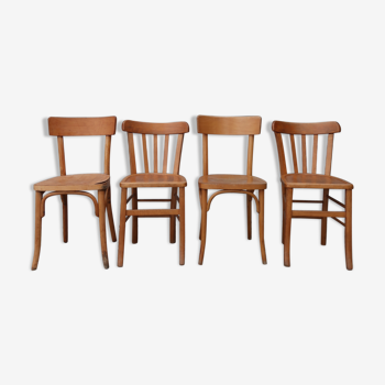 Lot of 4 chairs bistro Thonet and Baumann