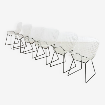 Wire Dining Chairs by Harry Bertoia for Knoll 1970s