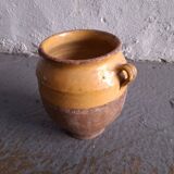 Grease pot, glazed earthenware confit pot