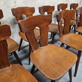Set of 12 vintage bistro chairs 1960