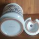 Olive pot decoration Blue moustiers in faience of Desvres GF Fourmaintraux