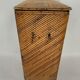 Pencil reed rattan bamboo chest or trunk, 1950s-1960s