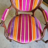 Pair of armchairs louis philippe medaillon walnut of the xix th century