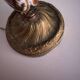 Antique lamp in enamelled porcelain and bronze