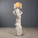 Antique floor lamp statue of a Nereid in concrete, 20th century.