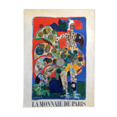 Lithographic poster by Roger Bezombes, La Monnaie de Paris, 1968-69