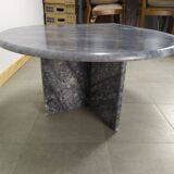 Grey marble coffee table tastes water