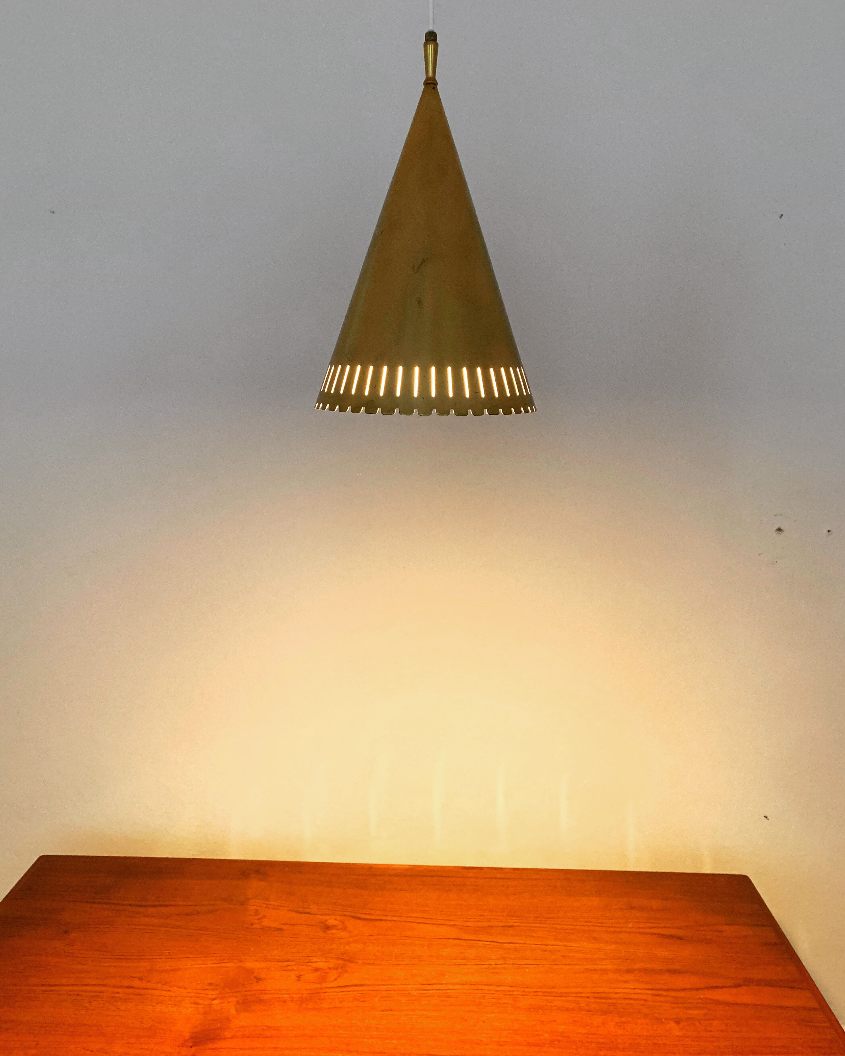 Swedish Mid-Century Modern brass pendant lamp