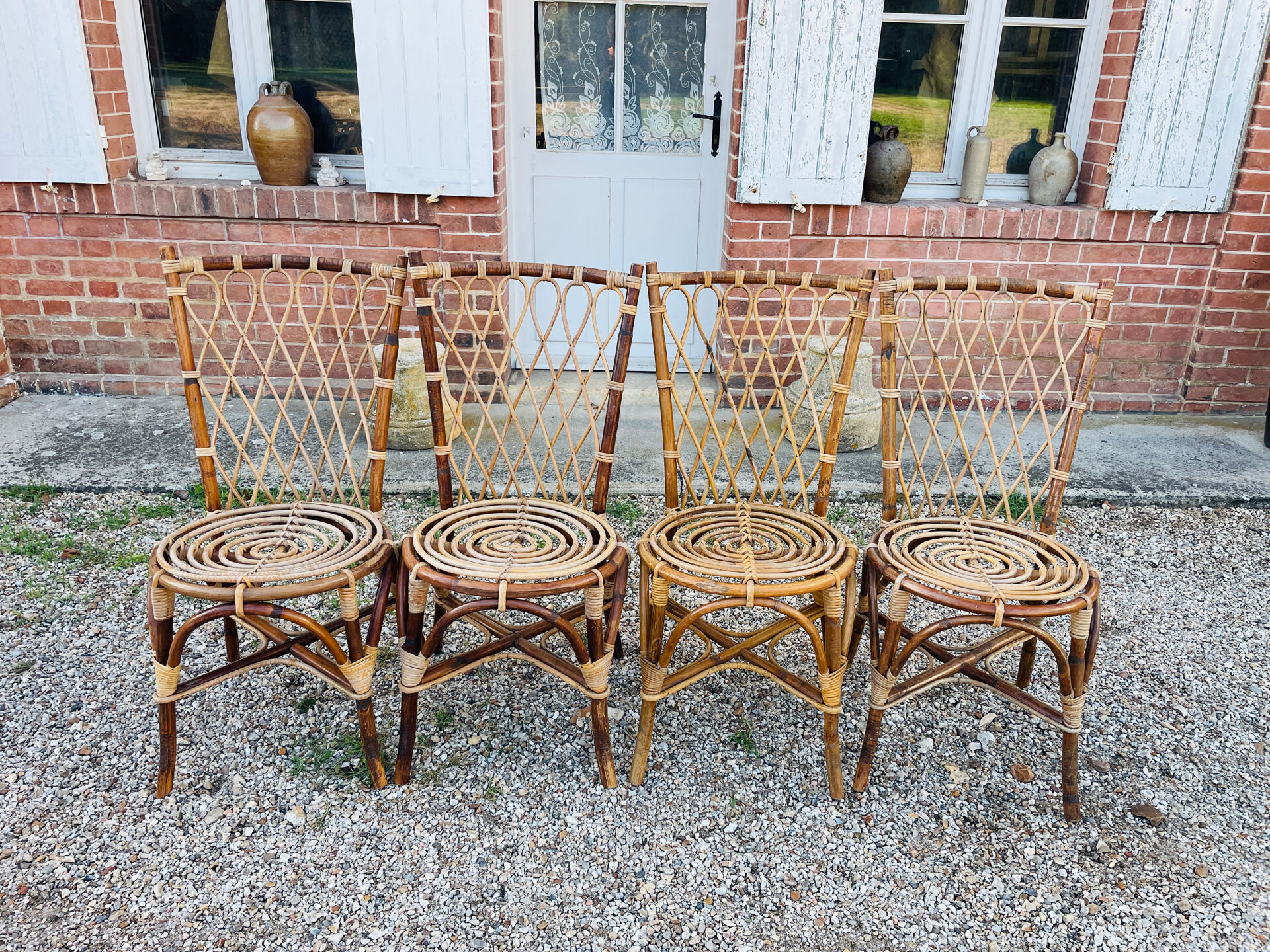 4 Louis Sognot chairs