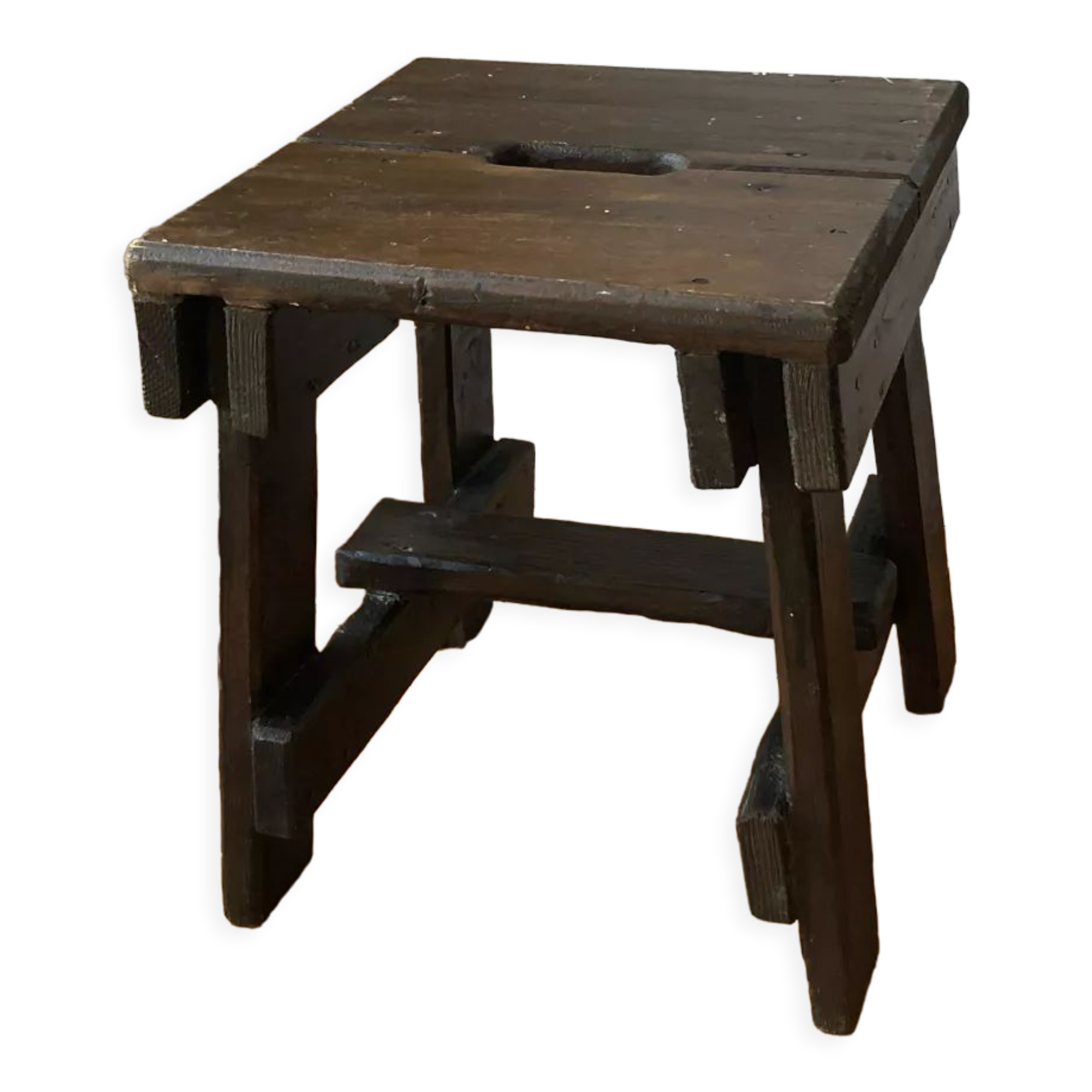 Rustic wood stool