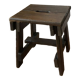 Rustic wood stool