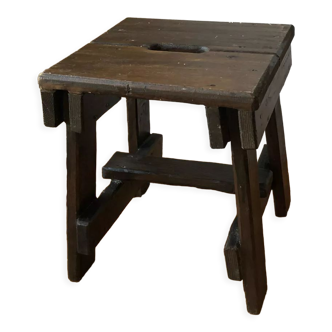 Tabouret bois rustique