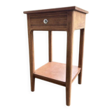 End table/bedside table in oak Formica, art deco