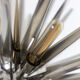 "Gregorian" chrome metal chandelier, contemporary work