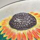 Vintage Hand-Painted Floral Clay Wall Plate - 1970s Yugoslavia