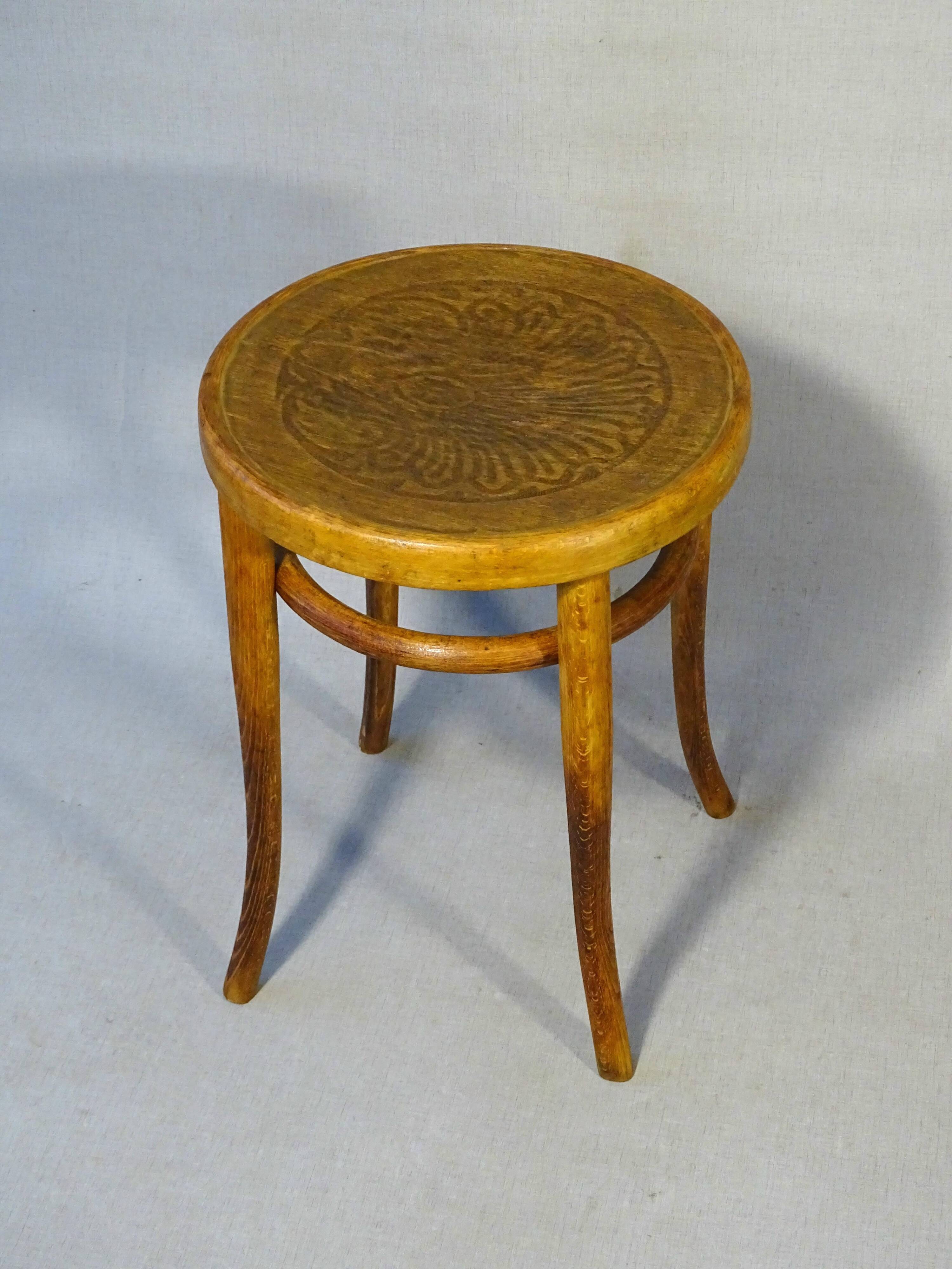 Wooden bistro stool by kohn -1905-