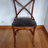 Set of 4 wooden bistro chairs