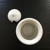 White condiment pot