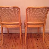 2 vintage canned chairs