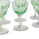 Set of 8 Val Saint Lambert Uranium Glass Aperitif Glasses